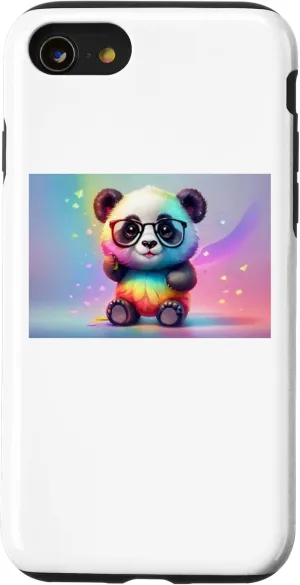 iPhone SE (2020) / 7 / 8 Rainbow Cute panda Wearing Glasses cute Case