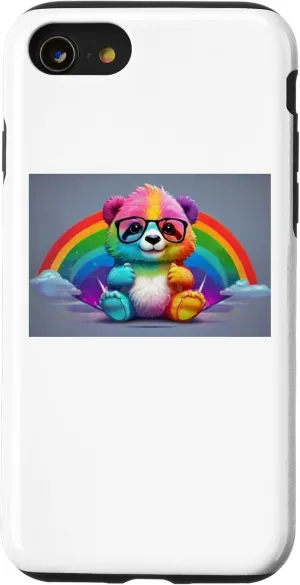 iPhone SE (2020) / 7 / 8 Rainbow Cute panda Wearing Glasses, cute , funny Case