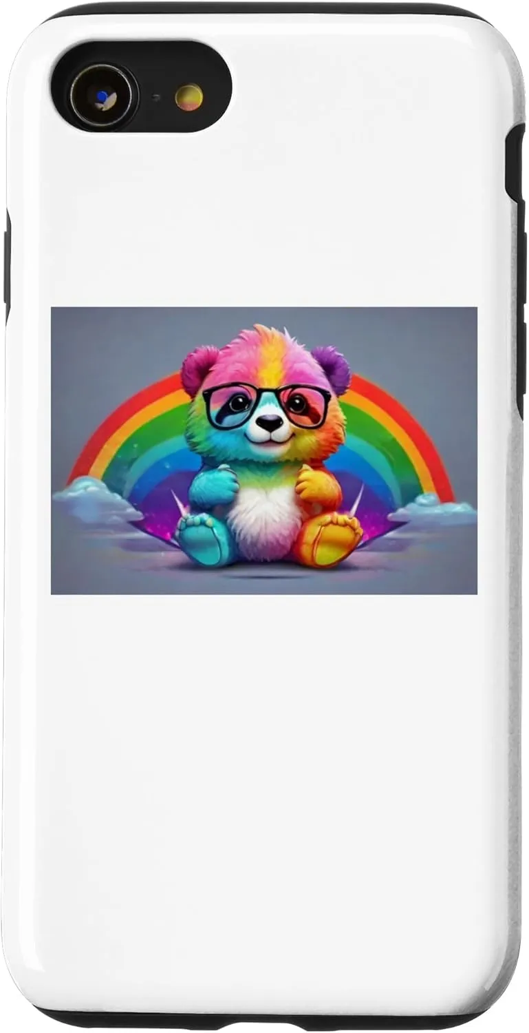 iPhone SE (2020) / 7 / 8 Rainbow Cute panda Wearing Glasses, cute , funny Case