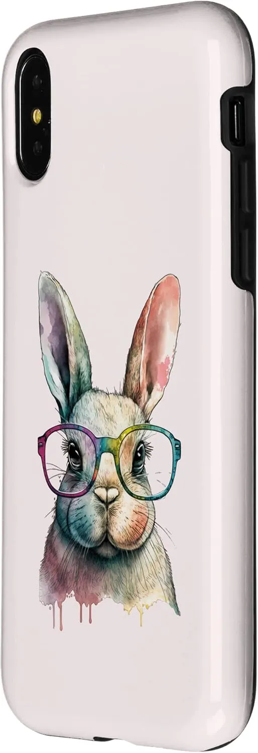 iPhone X/XS Bunny Glasses Tie Dye Spectacles Easter Kids Girls Women Case