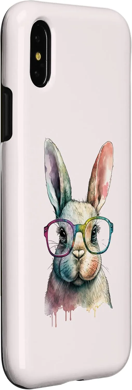 iPhone X/XS Bunny Glasses Tie Dye Spectacles Easter Kids Girls Women Case
