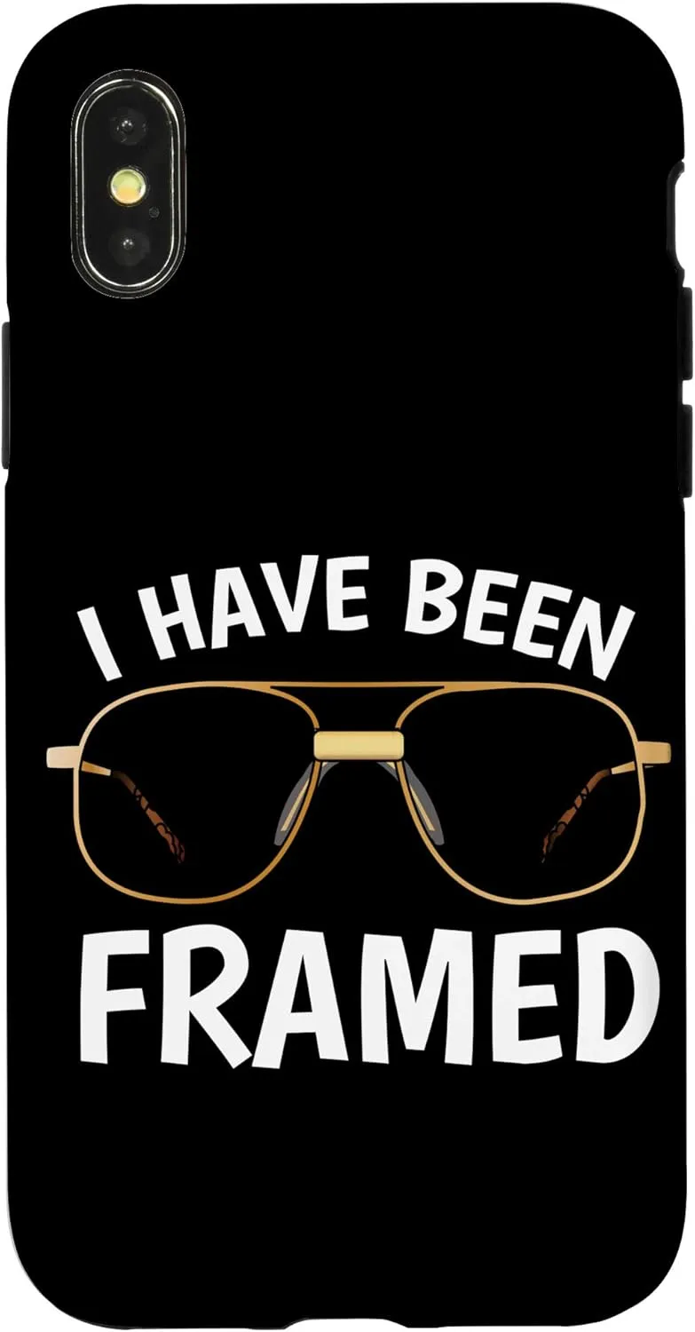 iPhone X/XS Funny Optometry Graduation Gift. "I've Been Framed" Glasses Case