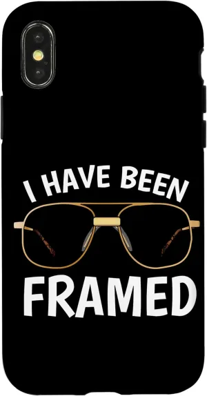 iPhone X/XS Funny Optometry Graduation Gift. "I've Been Framed" Glasses Case