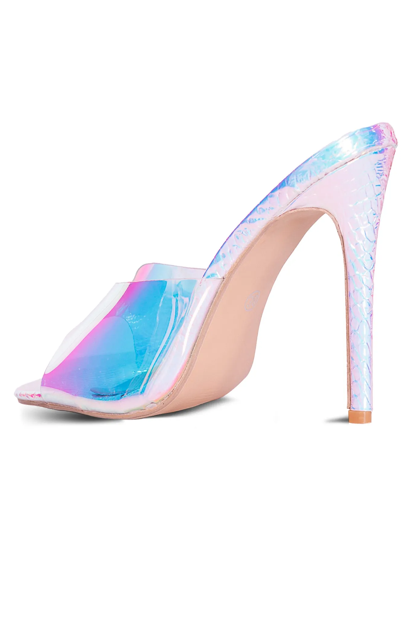 IRIDESCENT SANDAL HEEL