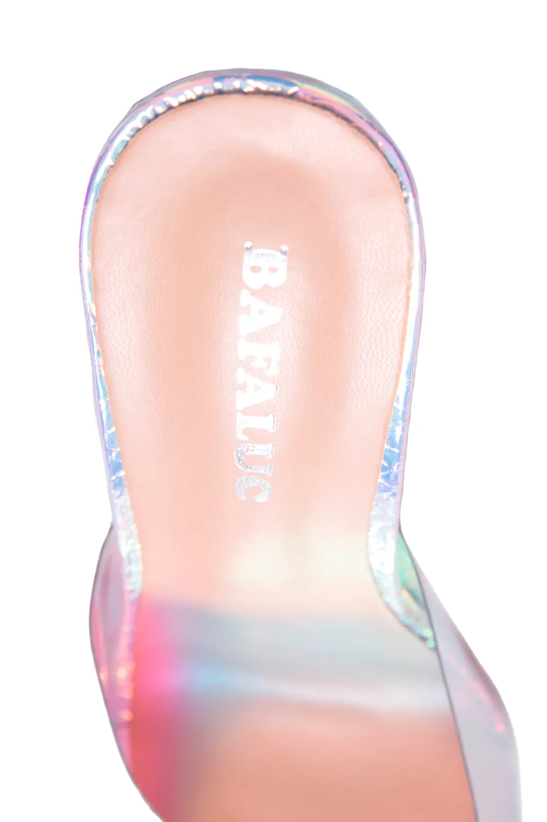 IRIDESCENT SANDAL HEEL