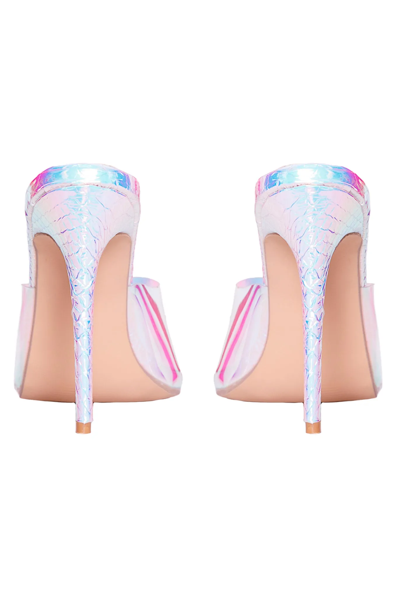 IRIDESCENT SANDAL HEEL