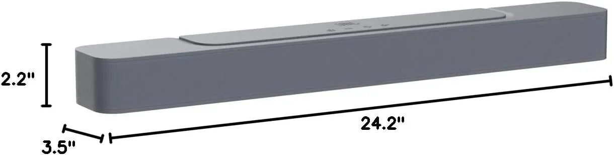 JBL BAR-2-0-ALL-IN-ONE-MK2 Compact 2ch Soundbar with Dolby Digital and a WireLogic Ruby 8ft Ultra High Speed 4K-8K-10K HDMI Cable w/UHD, HDR, VRR & eARC (2022)