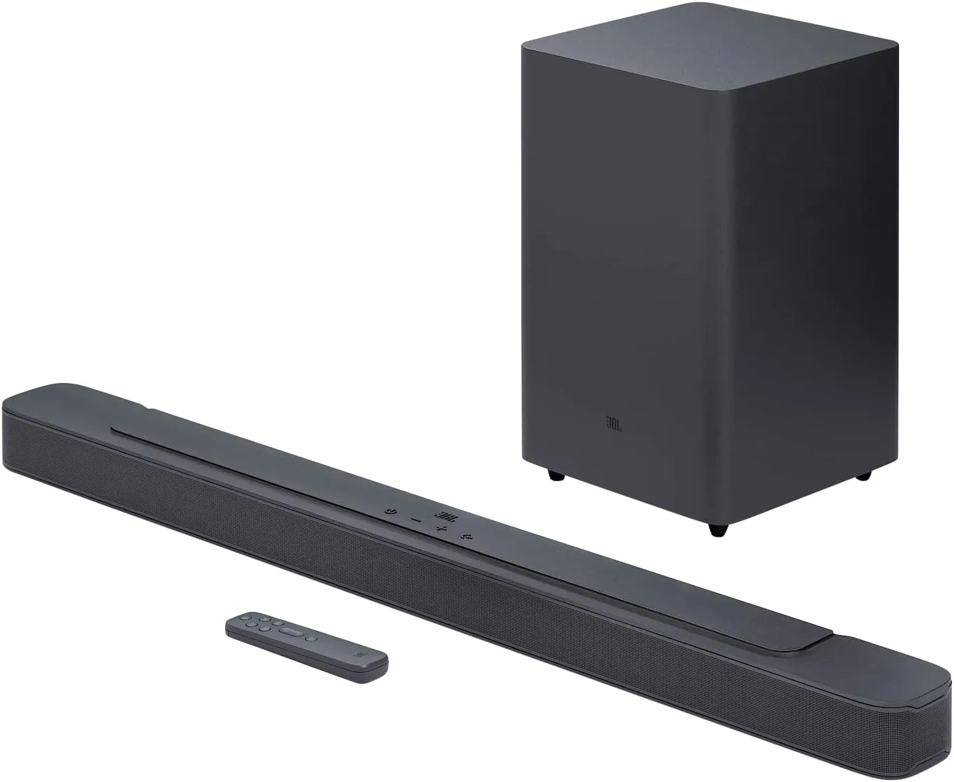 JBL Bar 2.1 Deep Bass (MK2) - 2.1 channel soundbar with wireless subwoofer (6.5), 300W Max output, Bluetooth enable (Black) (Renewed)