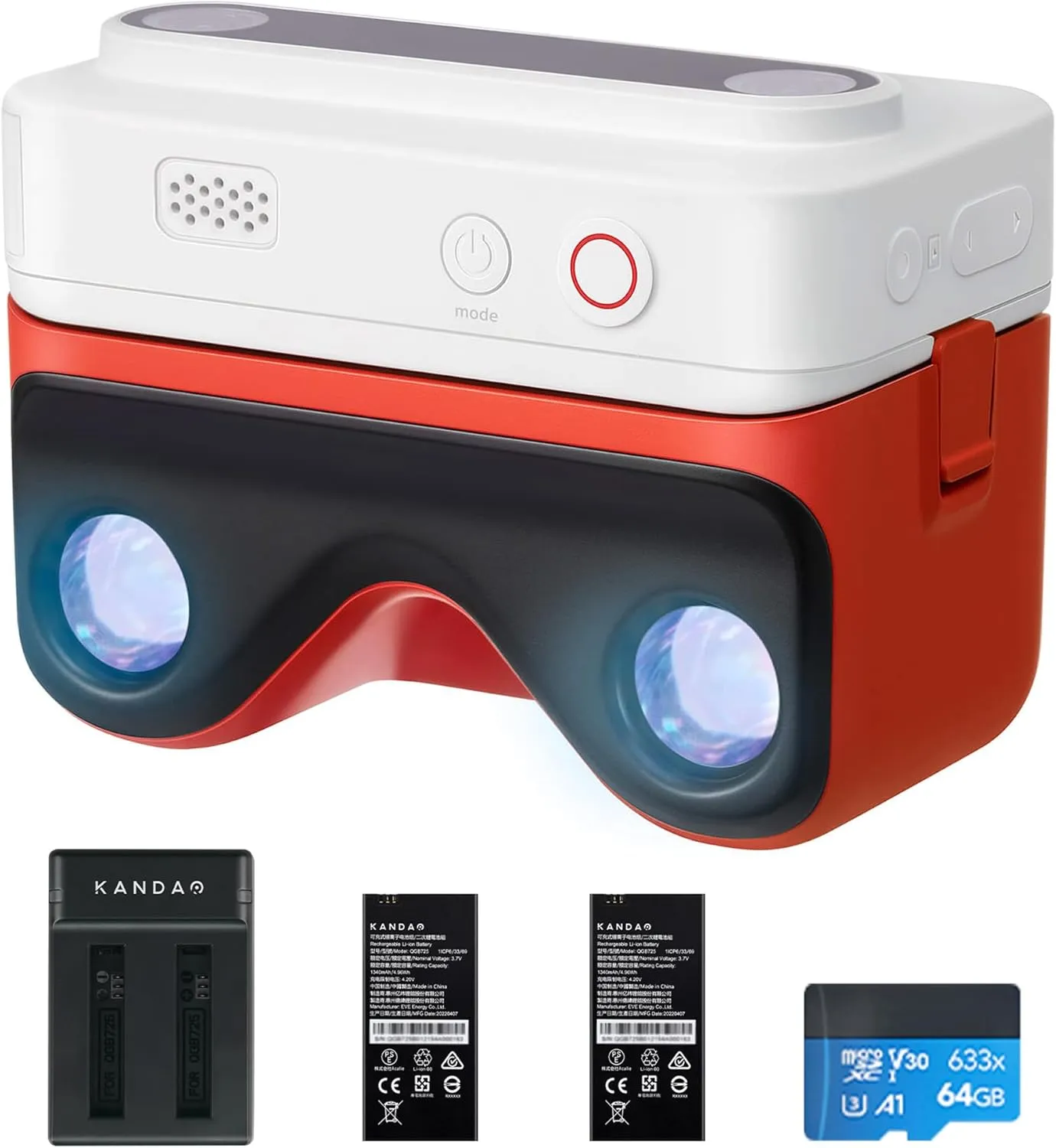 KanDao QooCam EGO, 24MP/8K Photos/4K 60FPS Videos Stereoscopic 3D Instant Display Camera, Compatible on VR Headsets/AR Glasses/Projectors