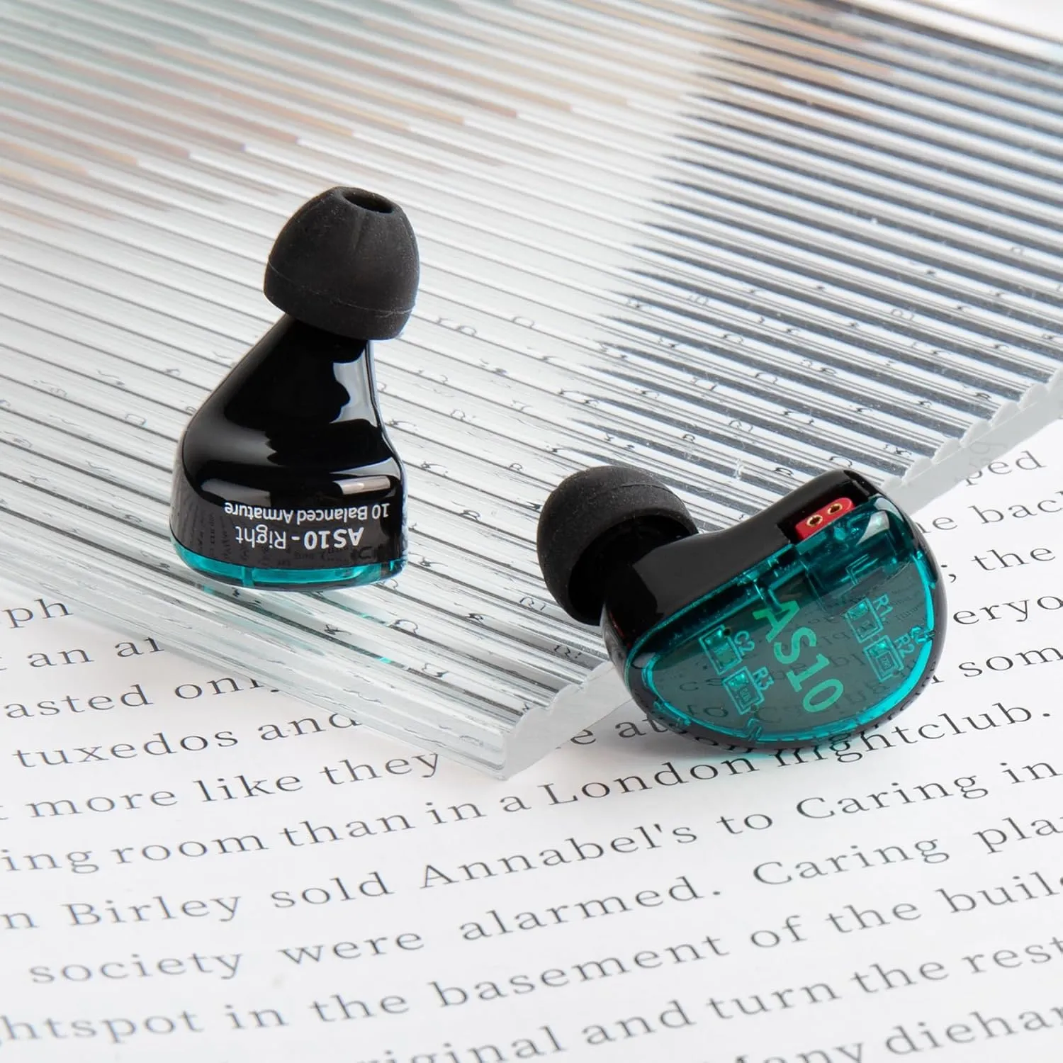 KZ AS10 in Ear Monitor Earbuds Headphone, Pure 5 Balanced Armature 5BA KZ Earbuds Earphone, Musician in Ear Monitor Headphone High Fidelity HiFi Headset (No Microphone, Green)