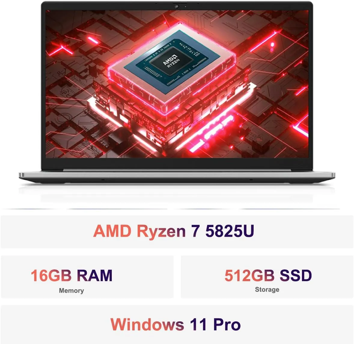 Lenovo ThinkBook 15 Business Laptop (15.6" FHD Anti-Glare, 16GB RAM, 512GB SSD, AMD Ryzen 7 5825U (> Intel i7-1165G7)), FHD Webcam w/ Shutter, Military Grade, Fingerprint, Ethernet, Win 11 Pro, Grey