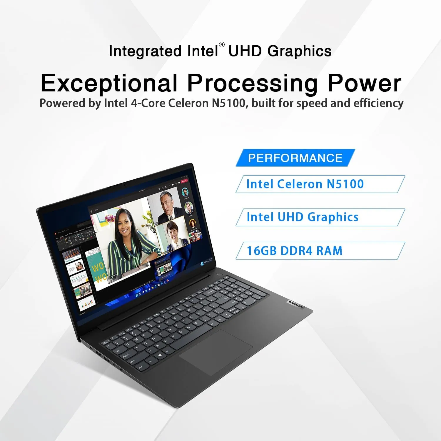 Lenovo V15 Business Laptop | Intel 4-core Processor | Intel UHD Graphics | 15.6" FHD (1920 x 1080) | 16GB RAM | 2TB SSD | Ethernet RJ-45 | Military Durability | Windows 11 Pro