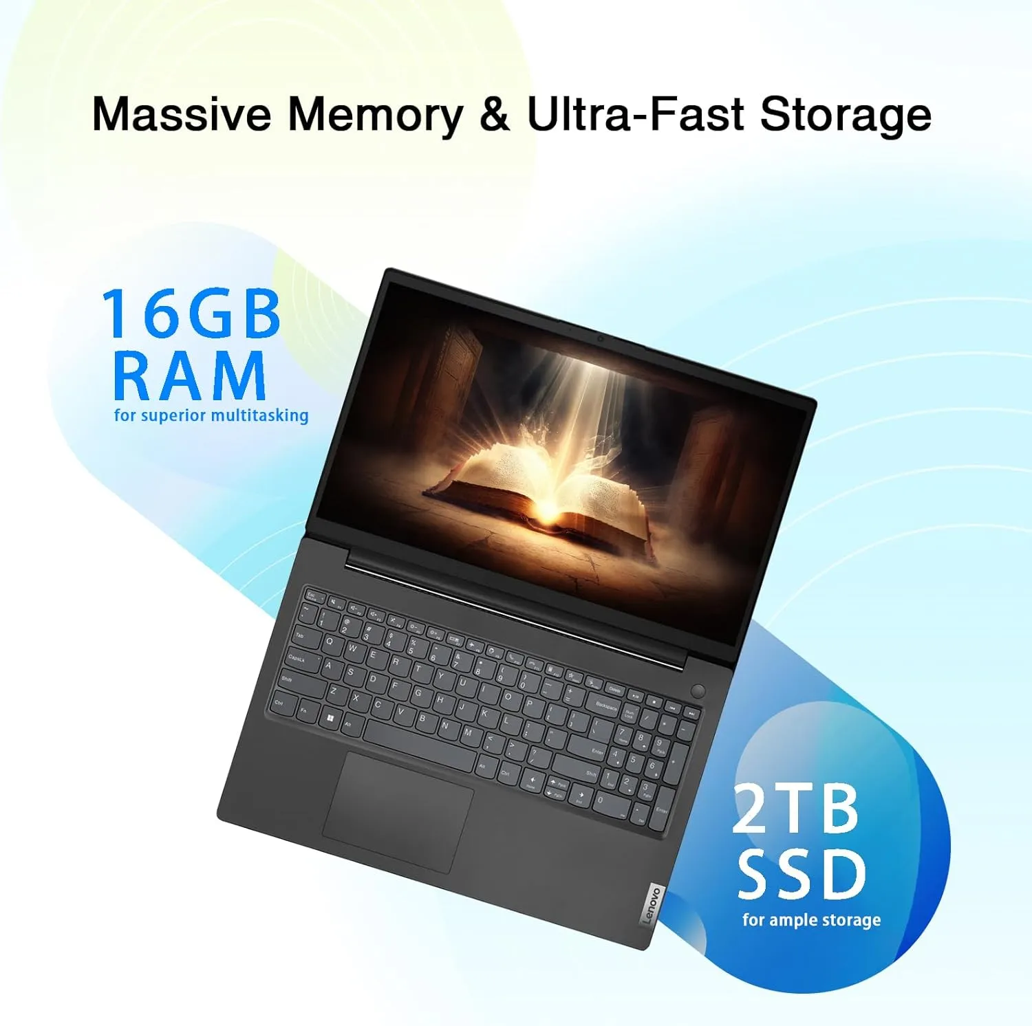 Lenovo V15 Business Laptop | Intel 4-core Processor | Intel UHD Graphics | 15.6" FHD (1920 x 1080) | 16GB RAM | 2TB SSD | Ethernet RJ-45 | Military Durability | Windows 11 Pro
