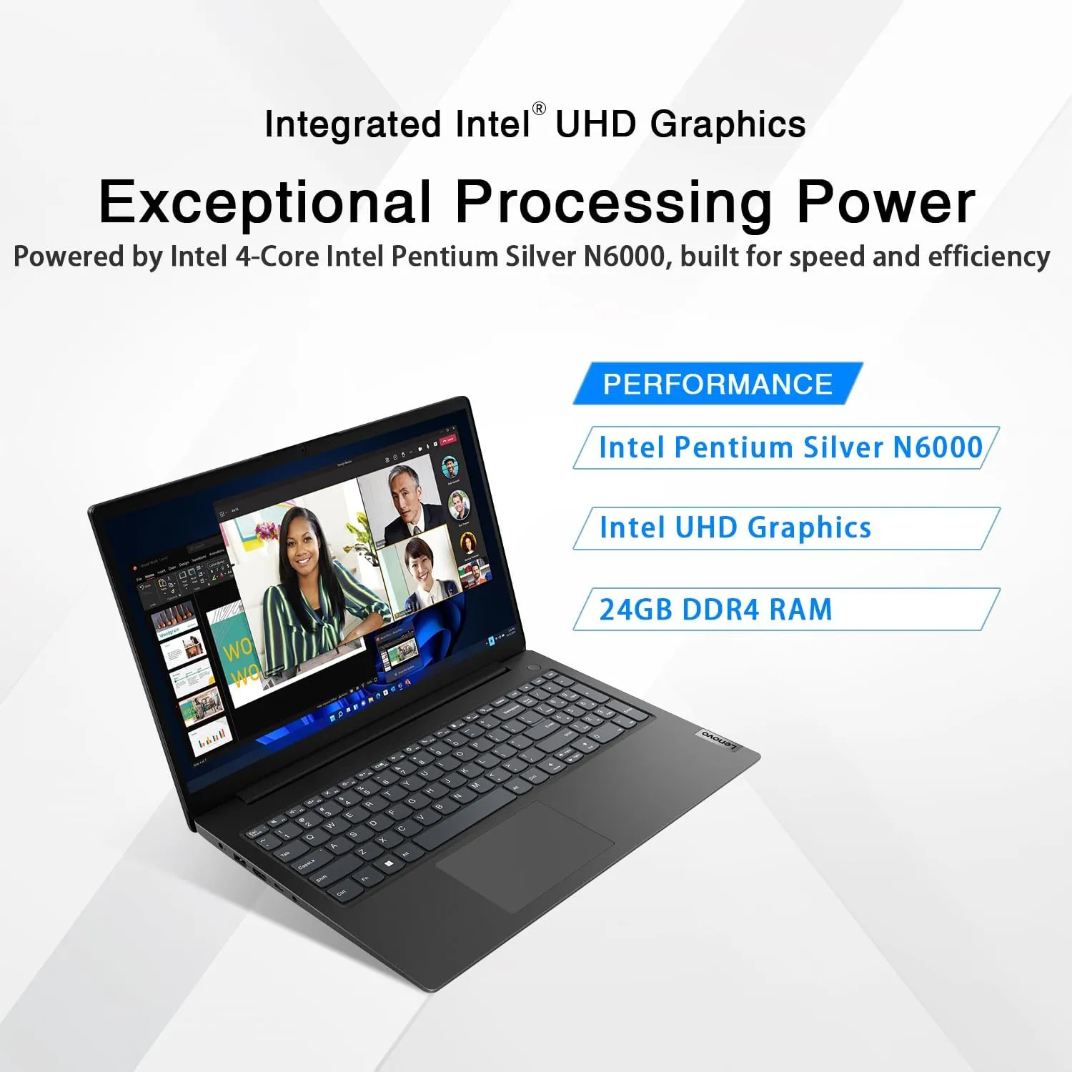 Lenovo V15 Business Laptop | Intel Pentium N6000 4-core Processor | 15.6 FHD (1920 x 1080) | 24GB RAM | 2TB PCIe SSD | Military Durability | Ethernet RJ-45 | Anti-Glare | WiFi-6 | Windows 11 Pro