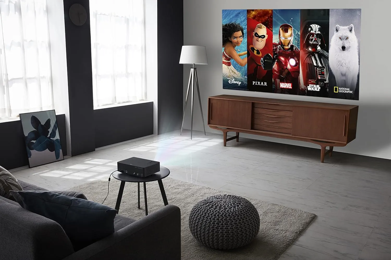 LG CineBeam UHD 4K Projector HU70LAB - DLP Home Theater Smart Projector, Black