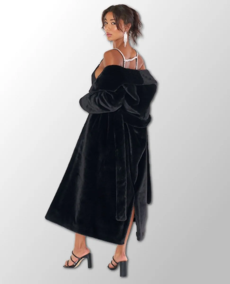 Lolita Black Faux Fur Jacket