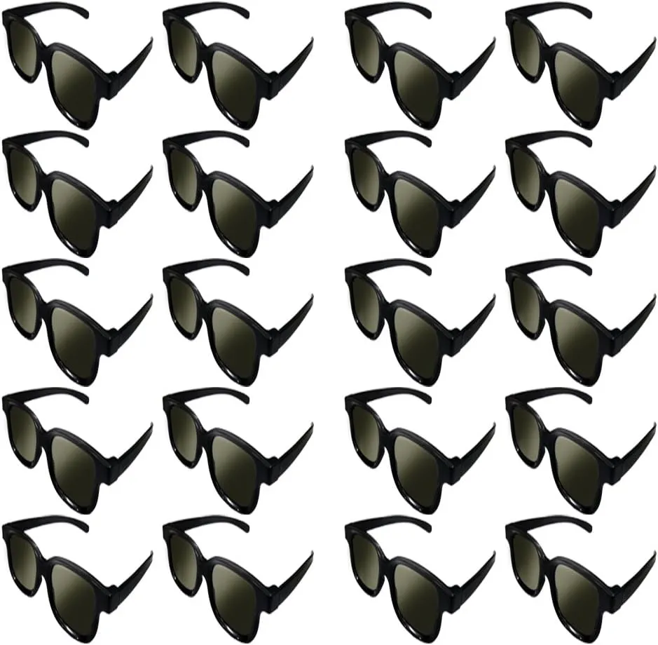 Lot of 20x RealD Technology 3D Polarized Glasses for TV/Movies/Cinema/HD