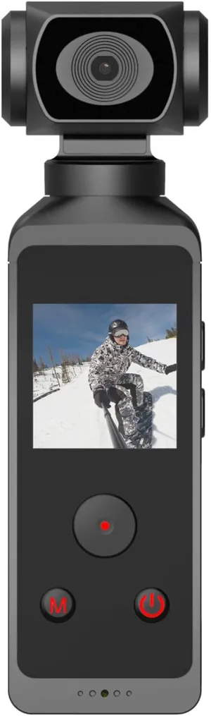 Luqeeg Camera, 4K Ultra HD Enabled Camcorder, 270 Rotatable Anti Shaking Camera with Mic Clip for Outdoor, Riding, Diving, Shooting