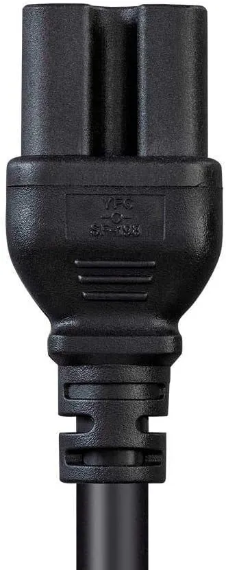 Monoprice Heavy Duty Power Cord - NEMA 5-15P to IEC 60320 C15, 14AWG, 15A/1875W, 125V, SJT, 6ft, Black