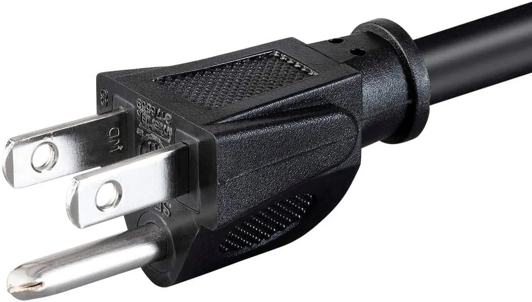 Monoprice Heavy Duty Power Cord - NEMA 5-15P to IEC 60320 C15, 14AWG, 15A/1875W, 125V, SJT, 6ft, Black