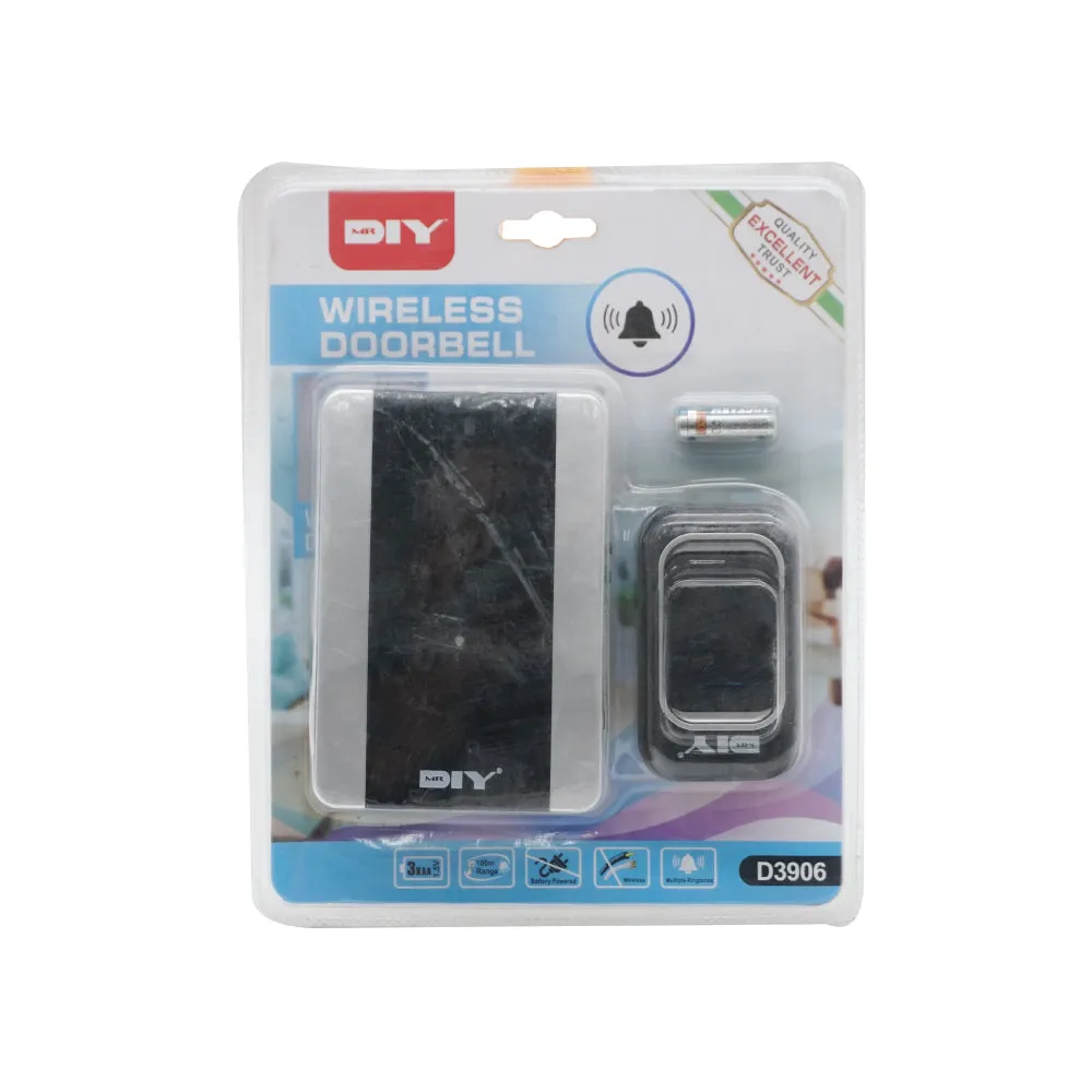 (MR.DIY) Black Battery Wireless Doorbell
