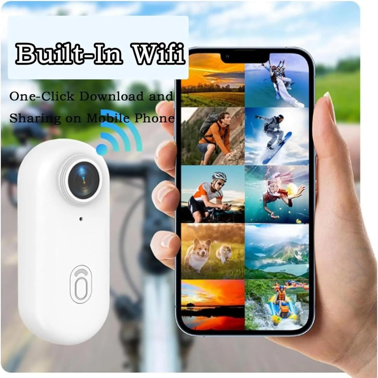Nexo25 Camera, 1080p/4k Waterproof Wearable Action Cam with Magnetic Clip for Travel, Sports Cameras for Diving, Pets, Self-Publishing, Travel and Outdoor Adventures (A,No Storage)