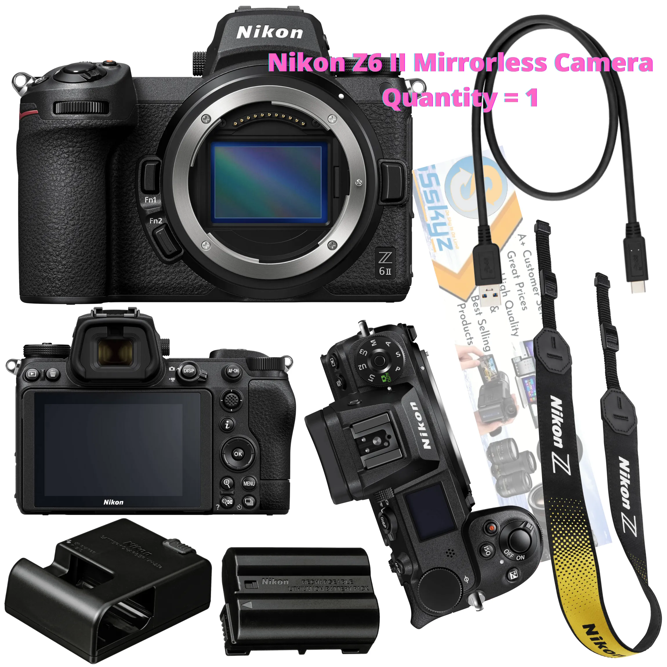 Nikon Camera Mirrorless Z6 II Mp 24.5 Digital Z 6Ii 6 Uhd 4K Bluetooth Wifi 1659