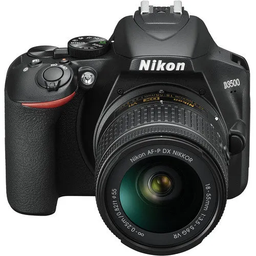 Nikon D3500 Dslr Camera Black Bluetooth Vr Digital Full Hd 18-55mm Lens Kit Slr 1590