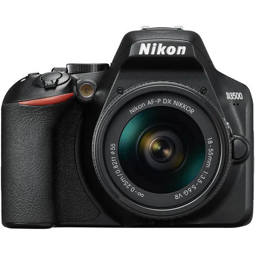 Nikon D3500 Dslr Camera Black Bluetooth Vr Digital Full Hd 18-55mm Lens Kit Slr 1590