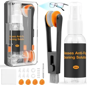Ordilend Glasses Cleaner Eyeglass Cleaner Kit, Glasses Cleaning Kit Anti Fog Lens Cleaning Spray with Microfiber Cloth, Portable Lens Cleaning kit for Camera Lenses