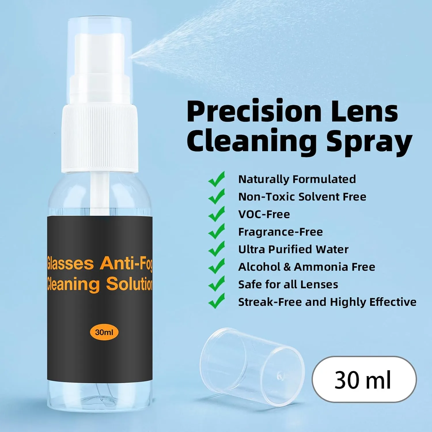 Ordilend Glasses Cleaner Eyeglass Cleaner Kit, Glasses Cleaning Kit Anti Fog Lens Cleaning Spray with Microfiber Cloth, Portable Lens Cleaning kit for Camera Lenses