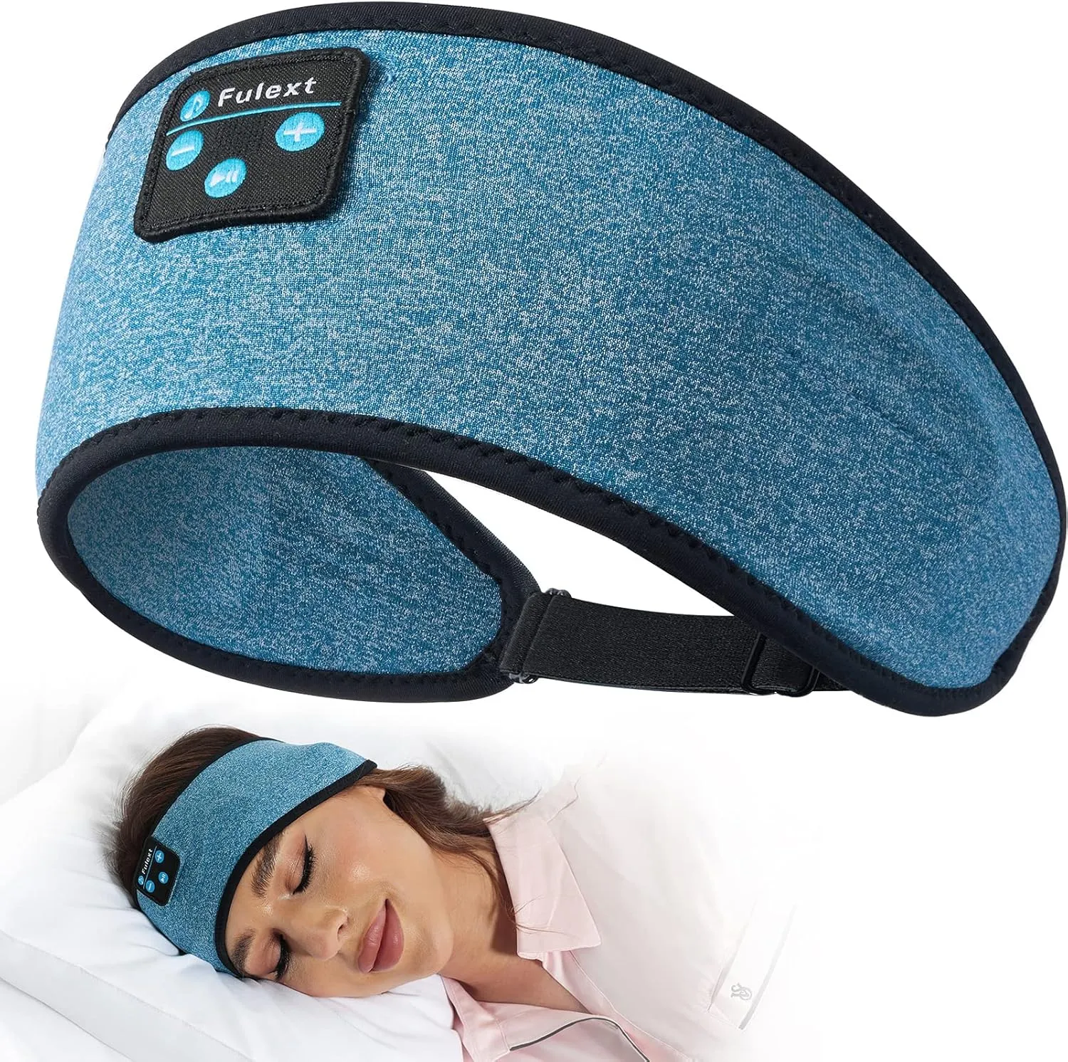 Perytong Sleep Headphones Bluetooth Sleep Headband Adjustable Headband Headphones with Speakers Washable Rechargeable Band Perfect for Sleeping,Workout,Jogging,Yoga,Sports,Air Travel