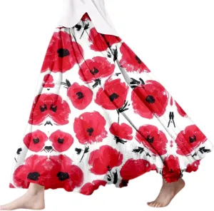 Pleated Skirts for Women Casual Elastic Waisted Summer 2025 A Line Flowy Skirts Floral Print Boho Beach Long Maxi Skorts