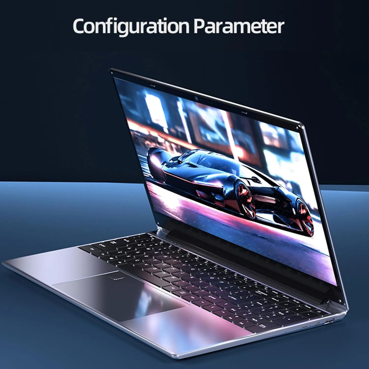 Portable Laptop, 15.6 FHD Display, Built in Stereo Microphones and Speakers, Fingerprint Sensor, 2MP Webcam, 2.4GHz and 5GHz Band (US Plug 12GB 512GB)