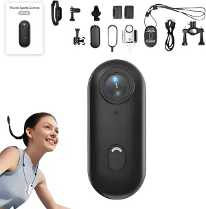 Pro Field Cam, Snapcam, Wearable Thumb Action Camera, Go Snap Body Cam, HD 1080p/4k Pocket Mini Body Camera, Portable Vlogging with Spring Clip, Hands-Free Pov Recording Helmet Cameras(Black,4K)