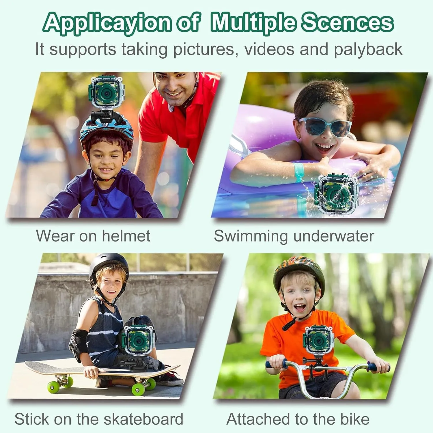 PROGRACE Kids Waterproof Camera for Boy Toys-Underwater Video Camera for Kids 1080P HD Camcorder Toy Gift Boys 3 4 5 6 7 8 9 10 11 12 Year Old Vlogging YouTube Children Digital Camera Build-in Games