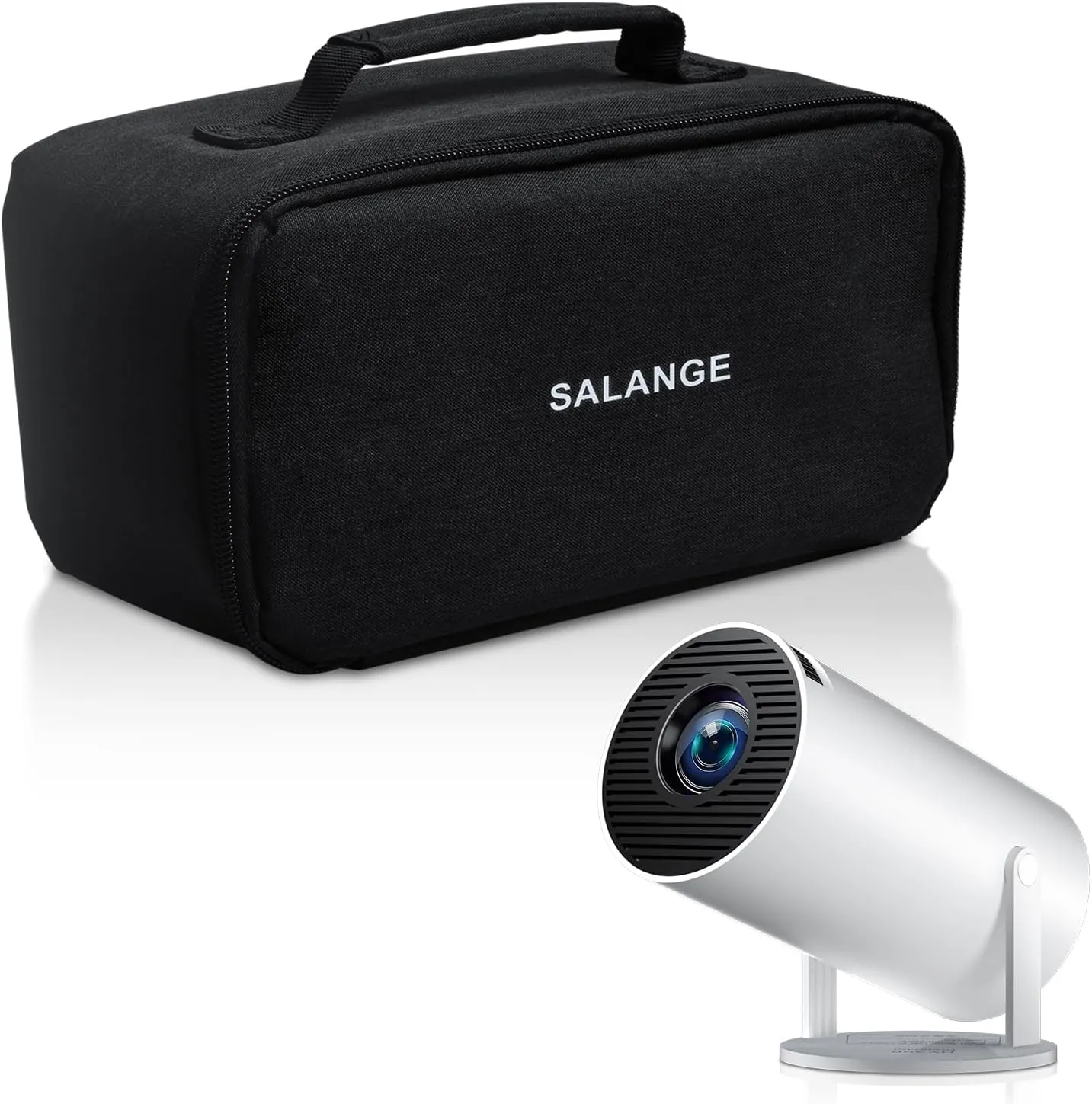 Projector Carrying Case for HY320 HY300, Salange Projector Bag with Accessories Storage Pockets, All-in-One Portable Travel Case Compatible with XuanPad X3, Gaimoo GM200, Maypug P1, Magcubic HY300PRO