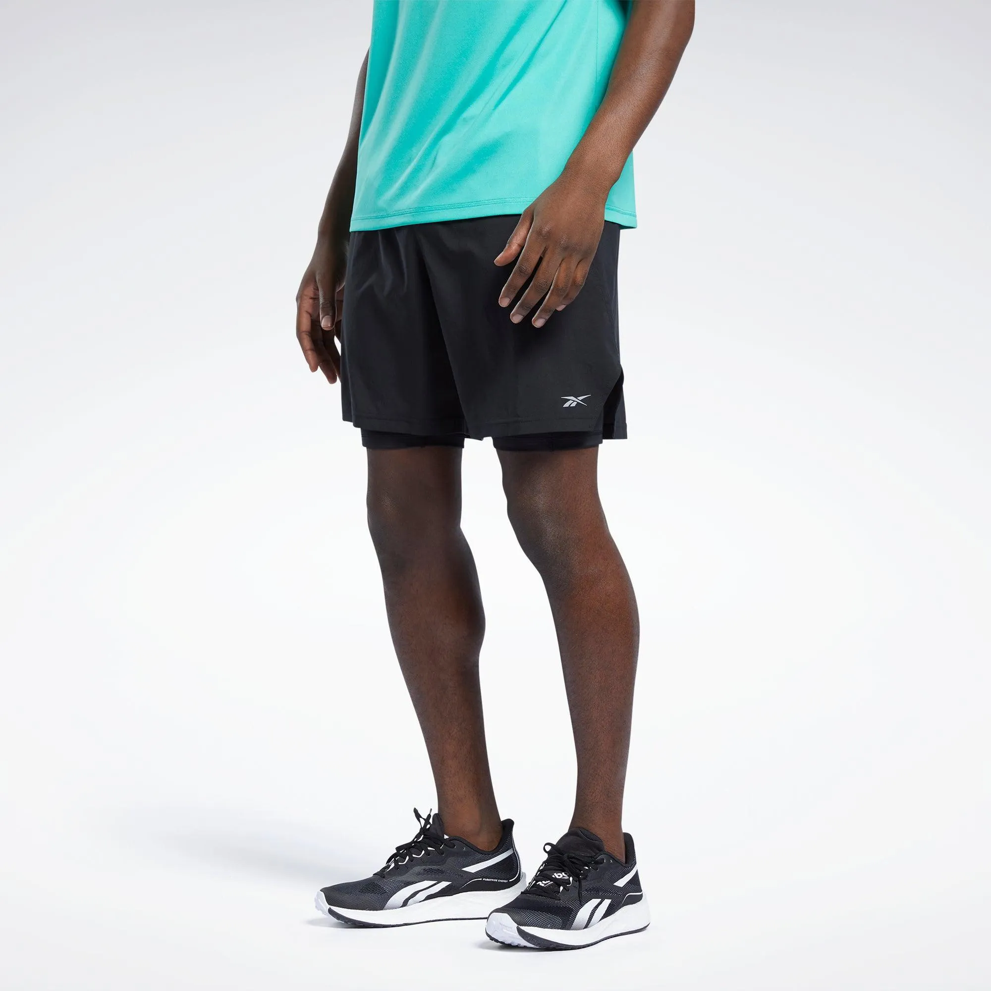 reebok running two-in-one  men's shorts