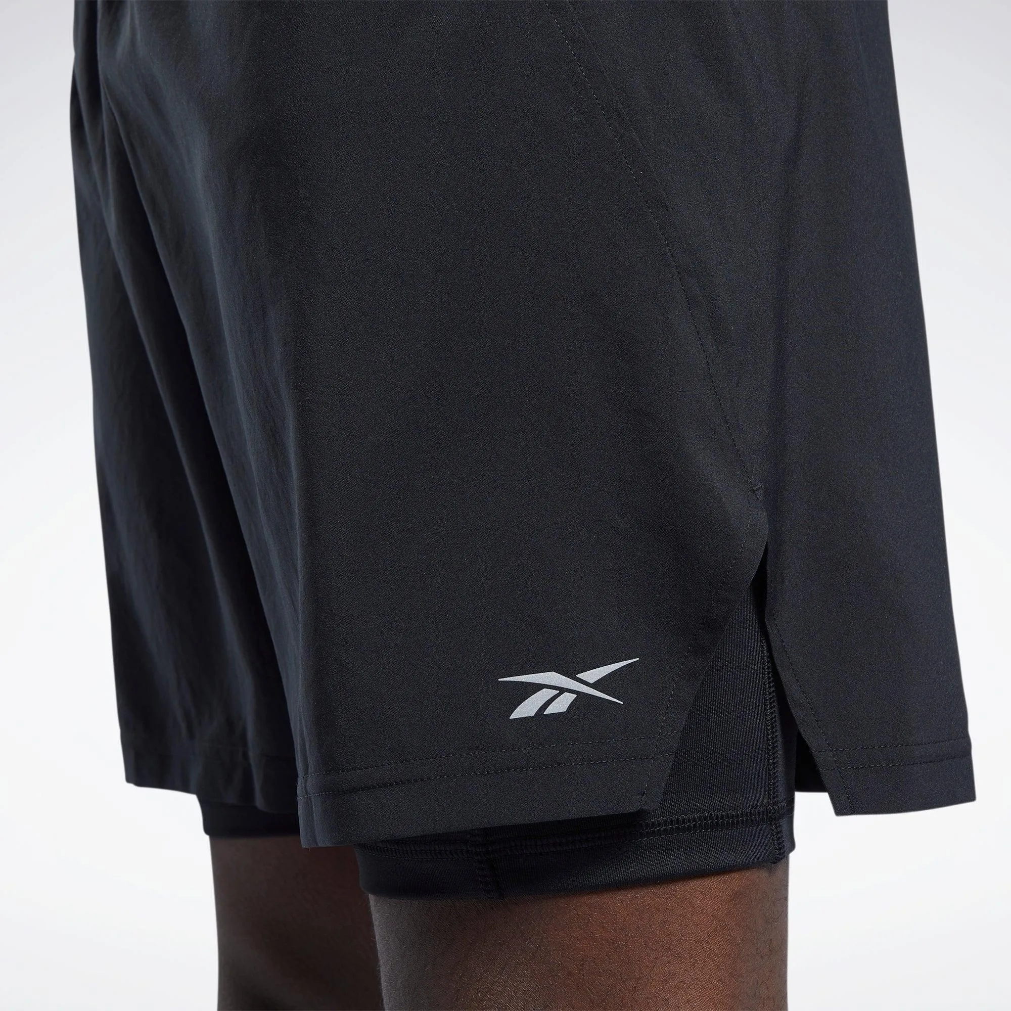 reebok running two-in-one  men's shorts