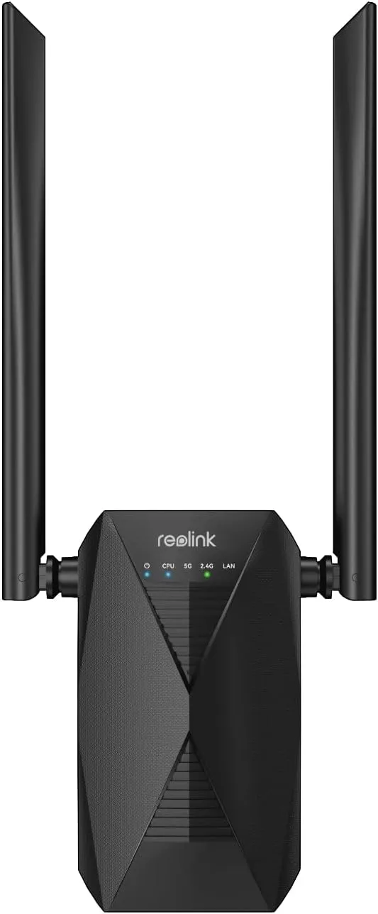 REOLINK WiFi Extender, Dual-Band Wireless Signal Booster, Up to 1200Mbps, Mesh-Compatible, Plug & Play, Signal Indicator, Up to 400ft Transmission Distance, Compatible with Reolink WiFi Devices Only