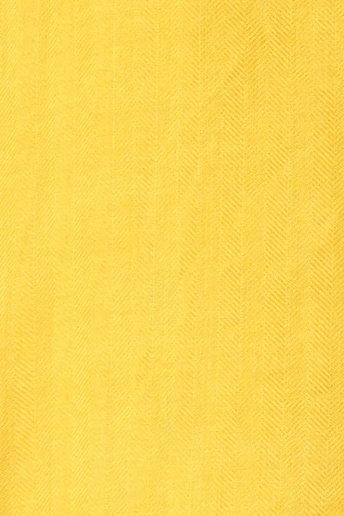 Reyes Shirt in Cadmium Yellow Cashmere Silk Herringbone