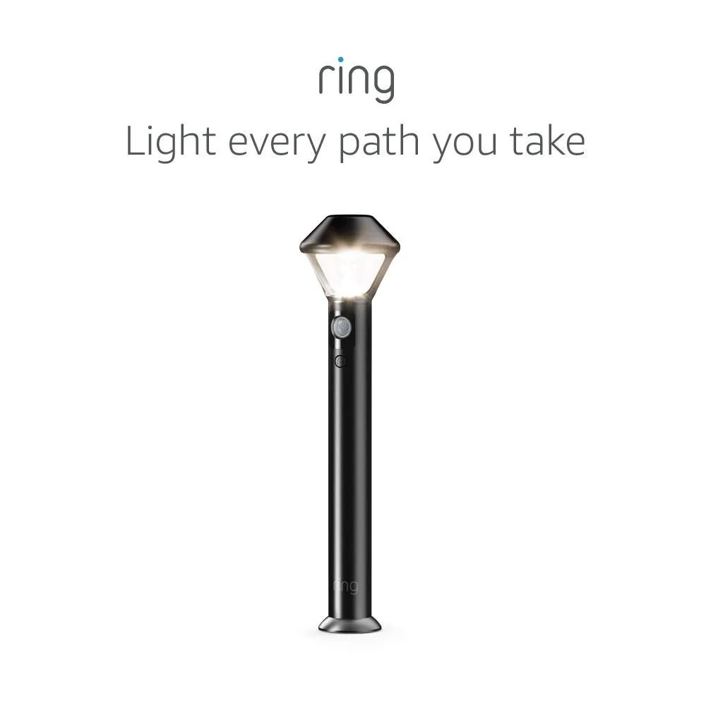 Ring Smart Lighting  Pathlight, Battery-Powered, Outdoor Motion-Sensor Security Light, Black (Bridge required)