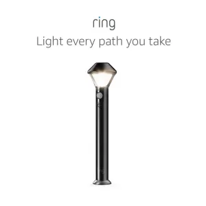 Ring Smart Lighting  Pathlight, Battery-Powered, Outdoor Motion-Sensor Security Light, Black (Bridge required)