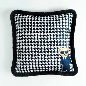 Rubeza Velvet Printed Cushion 45cm x 45cm - Teddy