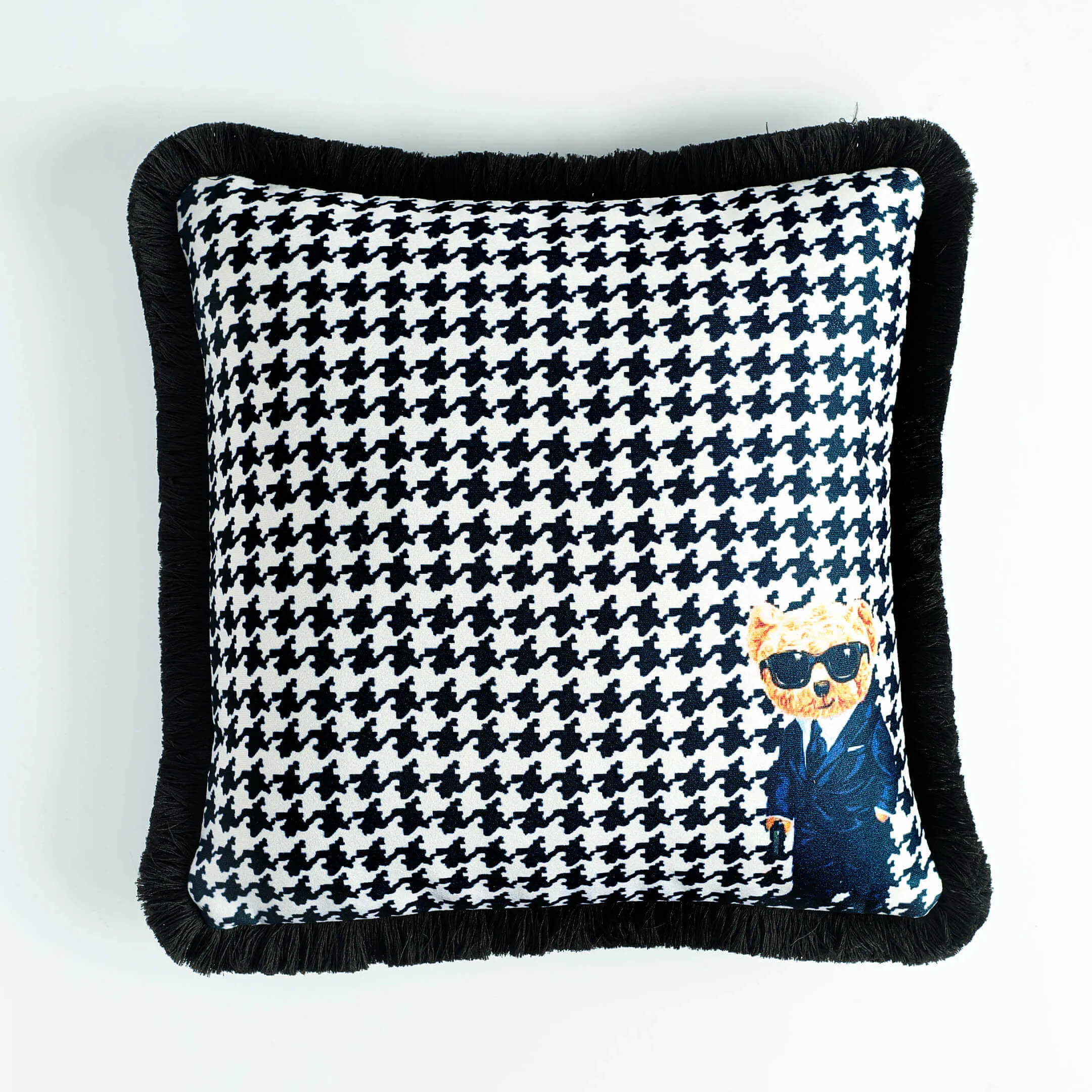 Rubeza Velvet Printed Cushion 45cm x 45cm - Teddy