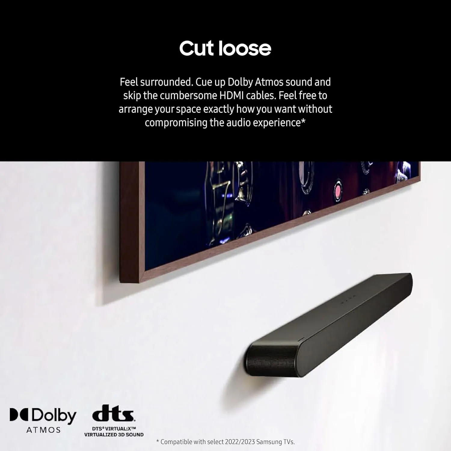SAMSUNG S60D 5.0ch Soundbar w/Wireless Dolby Atmos Audio, All-in-One Design, Q-Symphony, SpaceFit Sound Pro, Adaptive Sound, Game Mode Pro with Alexa Built-in, HW-S60D/ZA