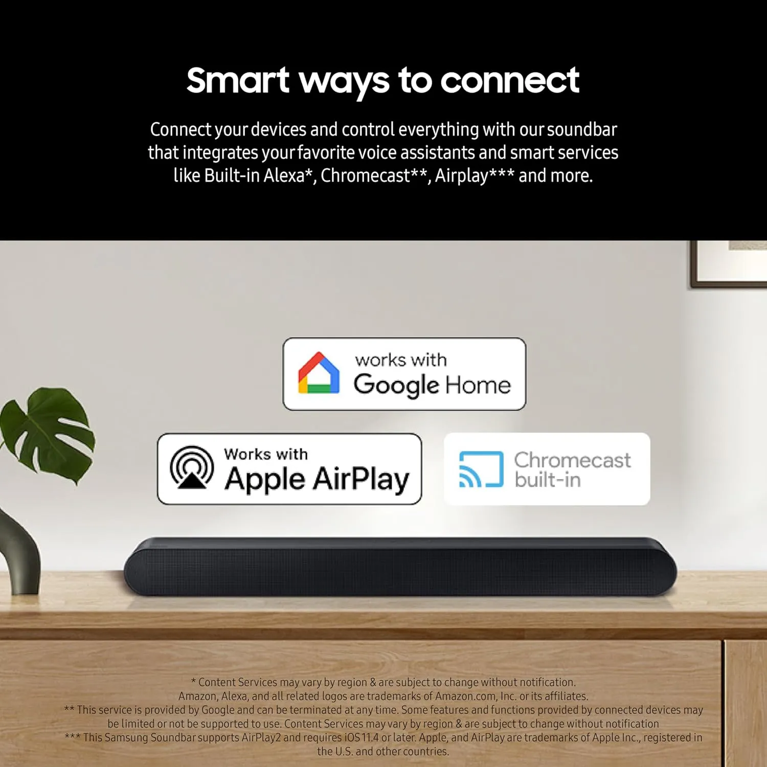 SAMSUNG S60D 5.0ch Soundbar w/Wireless Dolby Atmos Audio, All-in-One Design, Q-Symphony, SpaceFit Sound Pro, Adaptive Sound, Game Mode Pro with Alexa Built-in, HW-S60D/ZA