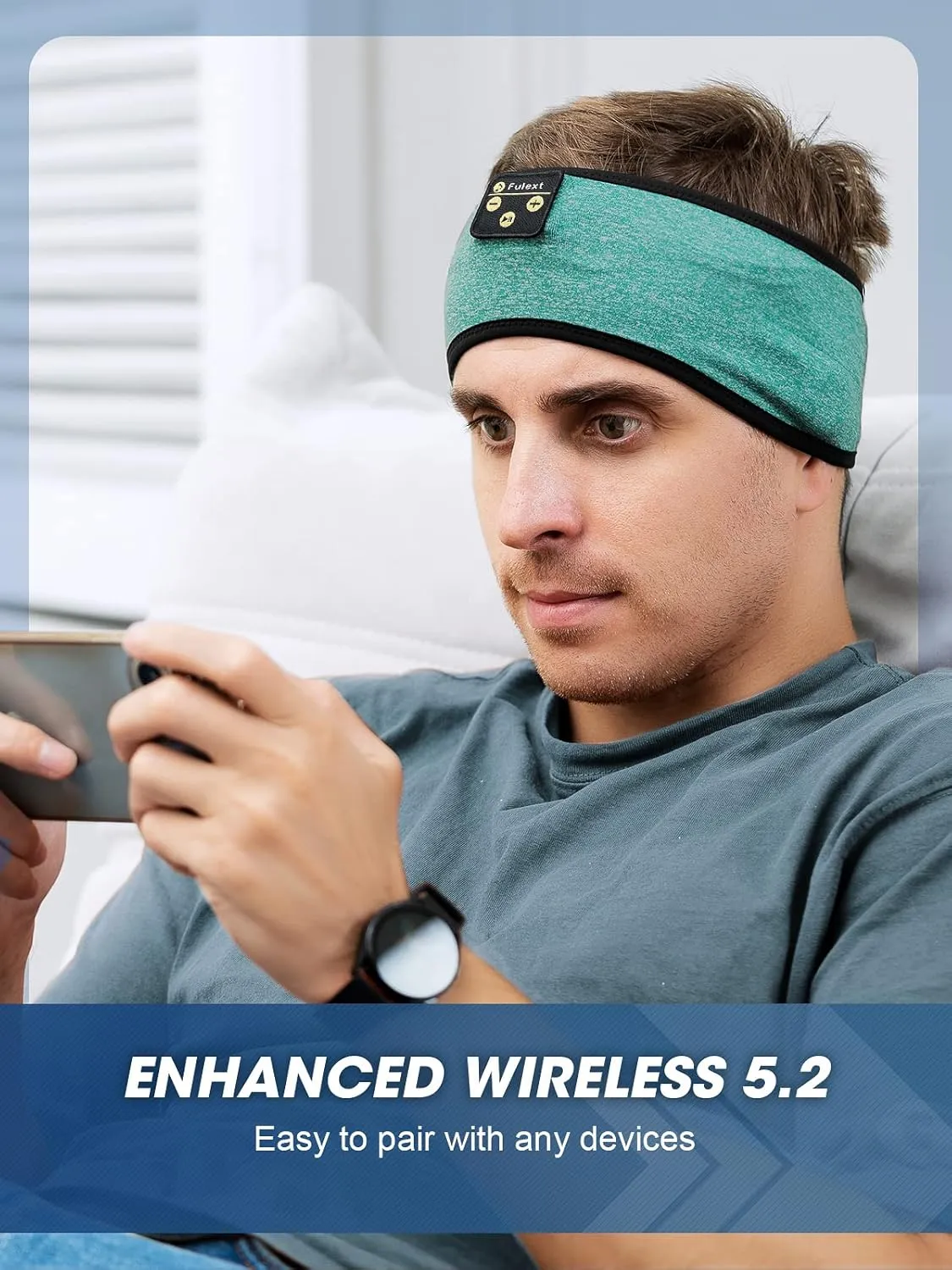 Sleep-Headphones-Headband-Bluetooth - Headphones for Sleeping Sleep Mask with Thin HD Stereo Speakers Perfect for Side Sleepers,Insomnia,Sport,Travel Best Gifts for Men Women