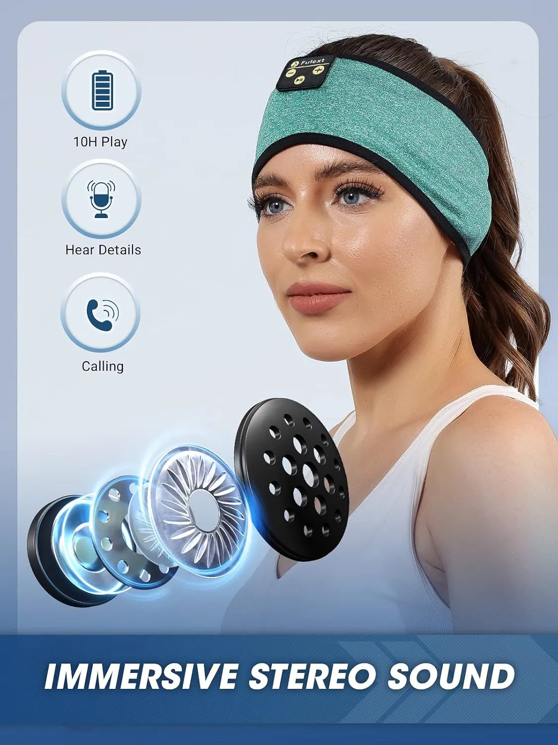 Sleep-Headphones-Headband-Bluetooth - Headphones for Sleeping Sleep Mask with Thin HD Stereo Speakers Perfect for Side Sleepers,Insomnia,Sport,Travel Best Gifts for Men Women