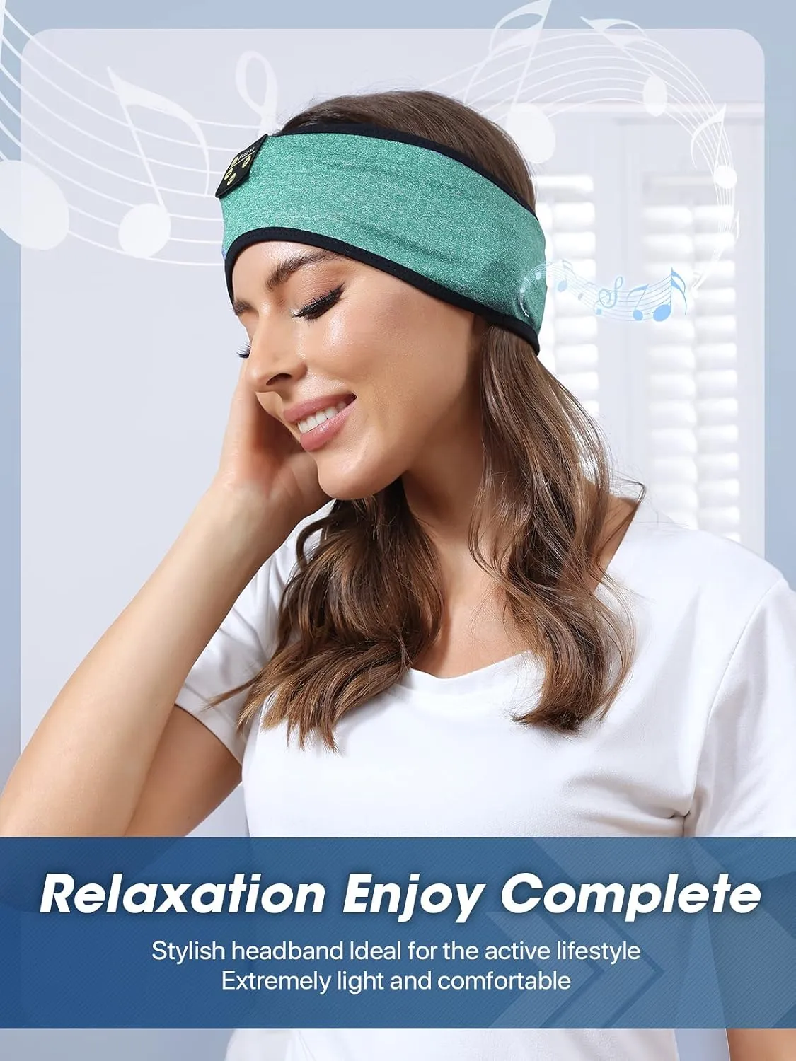Sleep-Headphones-Headband-Bluetooth - Headphones for Sleeping Sleep Mask with Thin HD Stereo Speakers Perfect for Side Sleepers,Insomnia,Sport,Travel Best Gifts for Men Women